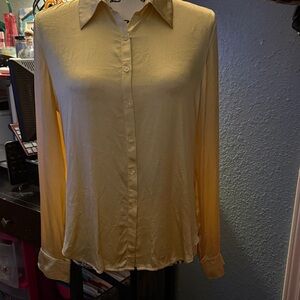 Casual Corner Yellow Button Down Shirt